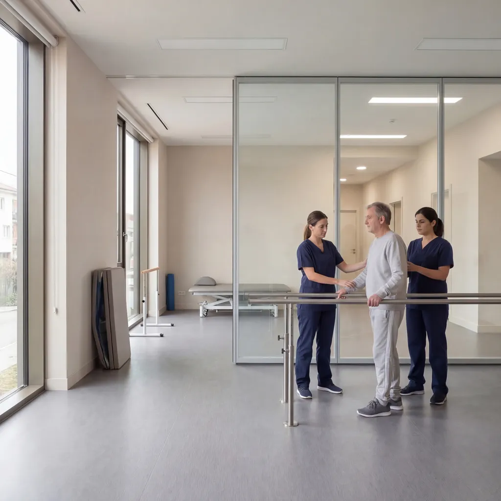 Commercial interior glass in clear state