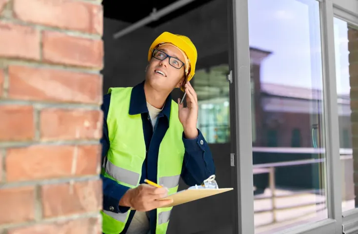 Quality inspector examining CLiC glass in the manufacturing facility
